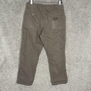 Lakin McKey Pants Mens 34x30‎ Brown Canvas Carpenter Double Knee Relaxed Fit